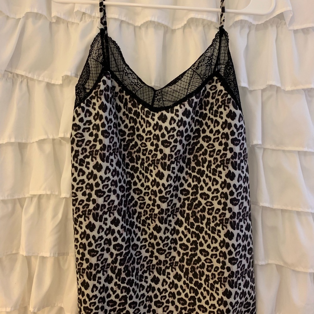 Boutique lace leopard cami